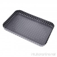 BetterM 9 inch Pizza Pan Cake Baking Mold Tray  Non-stick Bakeware Carbon Steel Mould with Holes (Square) - B0767HHHX6